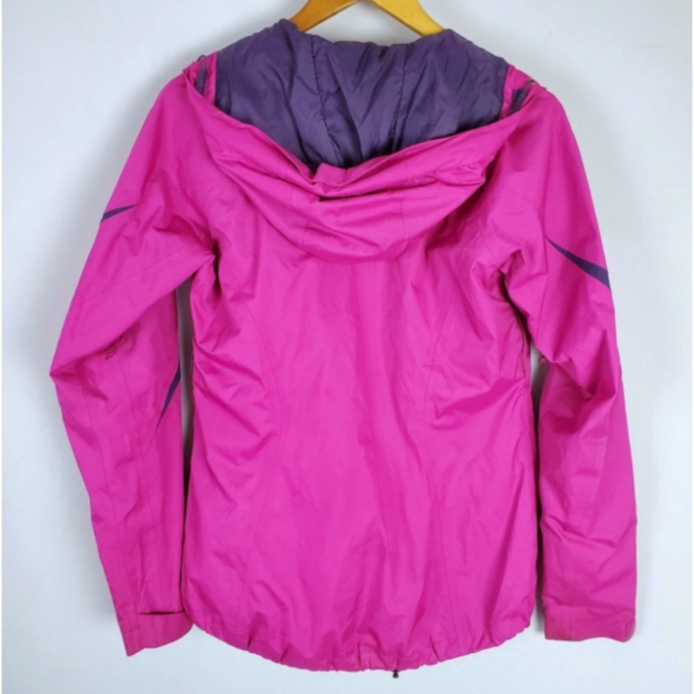 Columbia Omni-Tech Windbreaker Jacket Women's Size Small Pink Hooded Full Zip - Picture 2 of 8